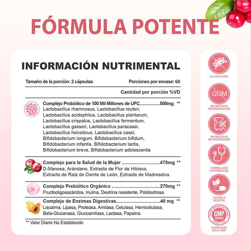 PROBIOTICOS MUJER Capsules - H - огляд і ціна Probiotics Women Health