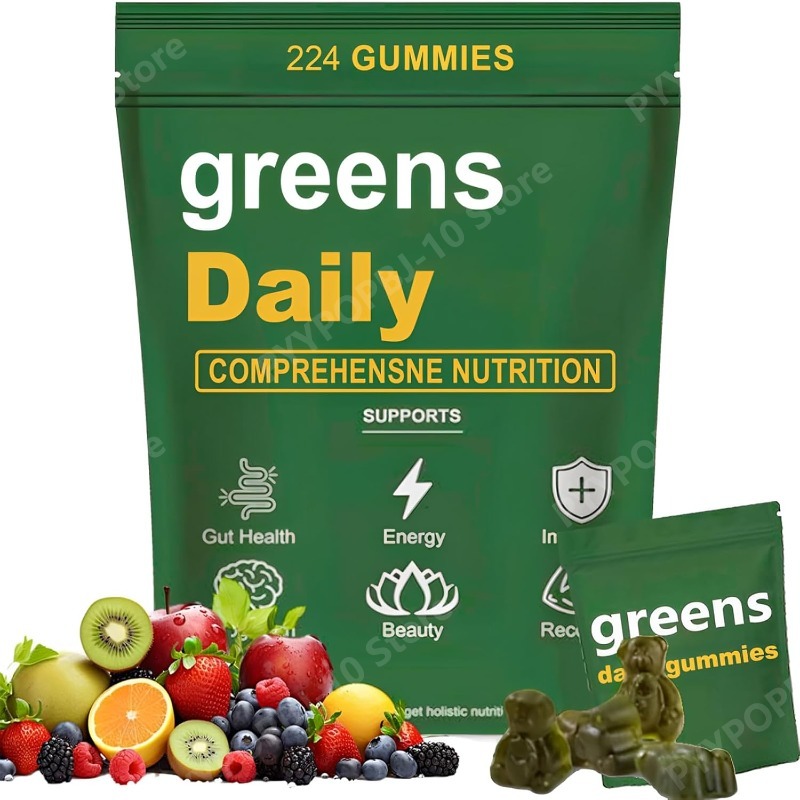 Greens Gummies Organic Chlorel - огляд і ціна Multivitamin Gummy Adult